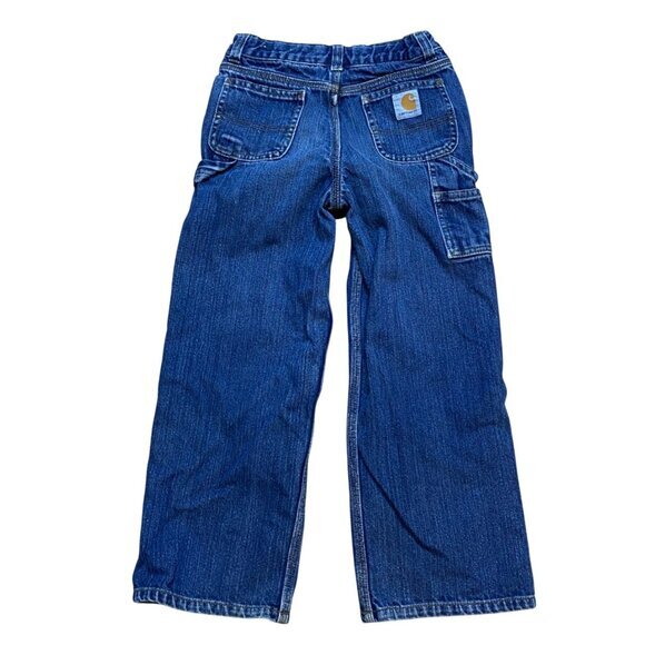 Carhartt Kids‎ Denim Adjustable Waist Jeans Size 7 Relaxed Fit Blue - Picture 2 of 7